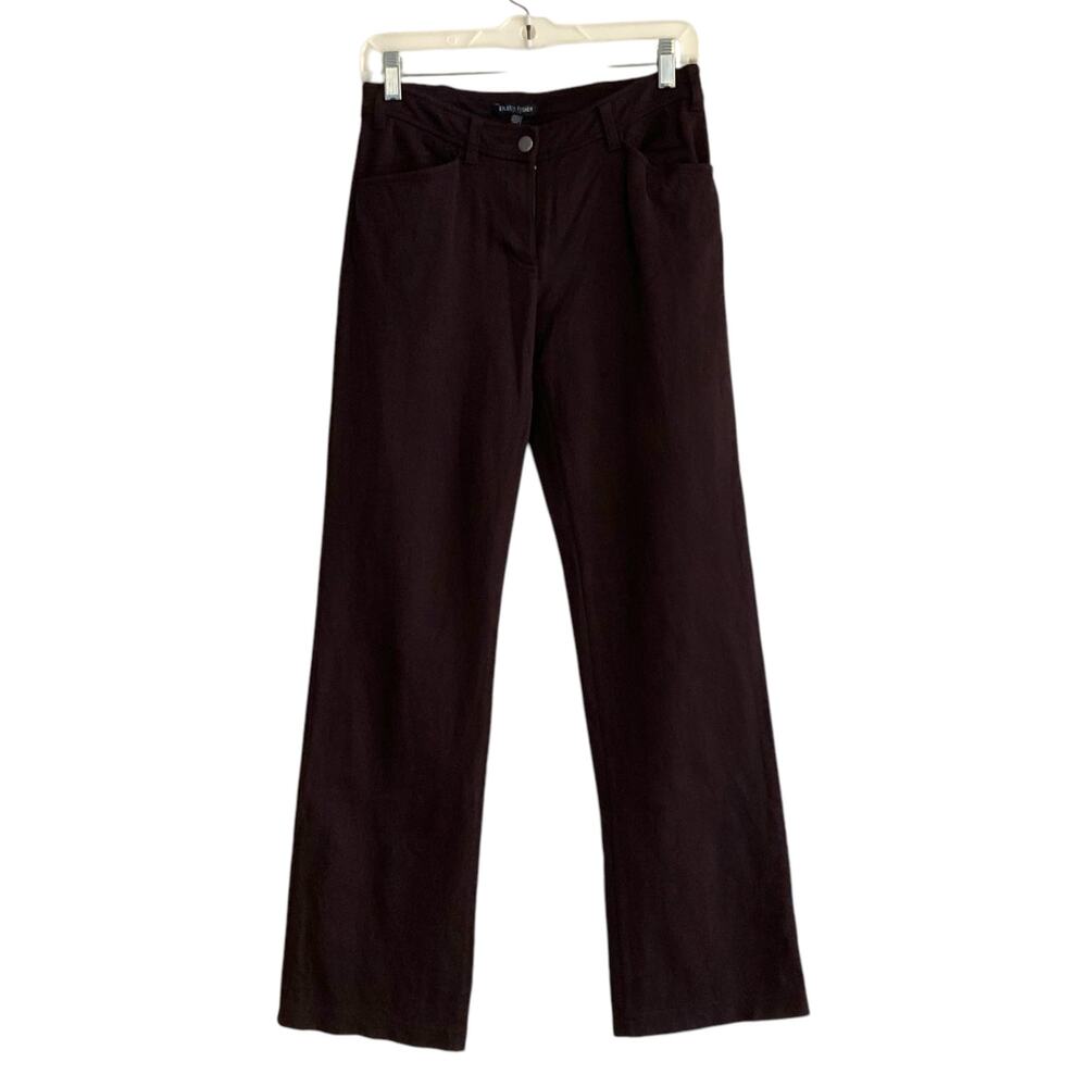 Eileen Fisher Maroon Bootcut Pants Womens Sz 28 Stretch Mid Rise Business Comfy - Picture 2 of 16
